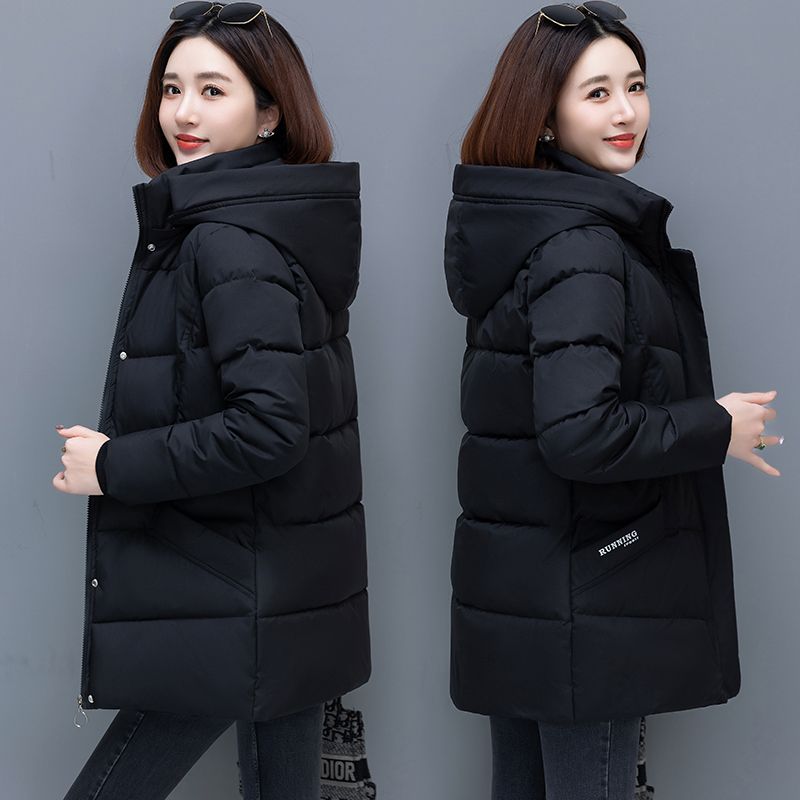 波登司羽绒服白鸭绒新款爆款【可脱卸帽】女士女款中长款韩版宽松