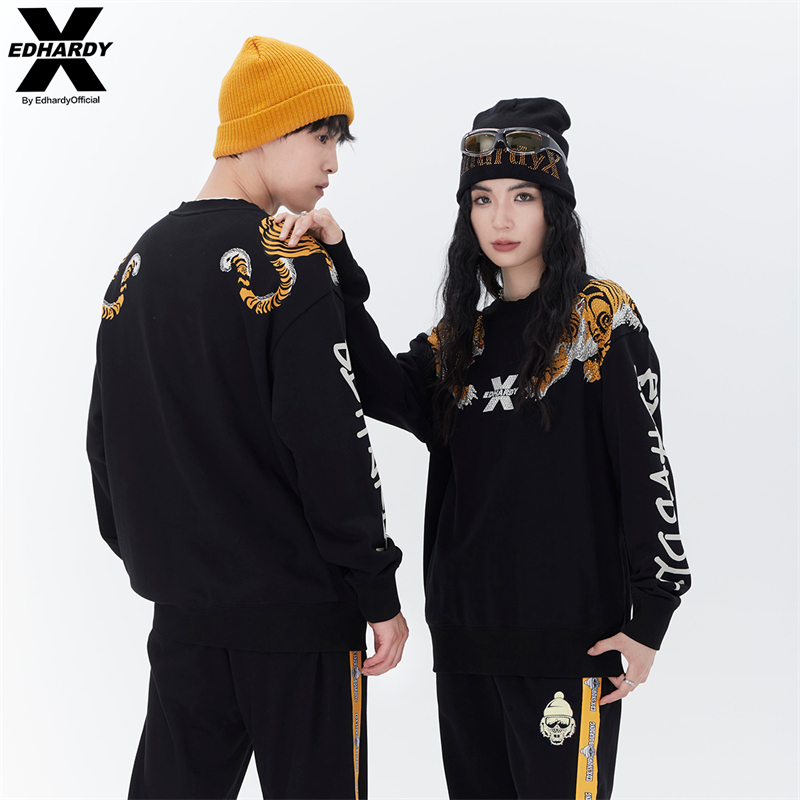 【下山虎】EDHARDYX潮牌套头卫衣edx潮牌痞帅男女同款X1A3VO11679