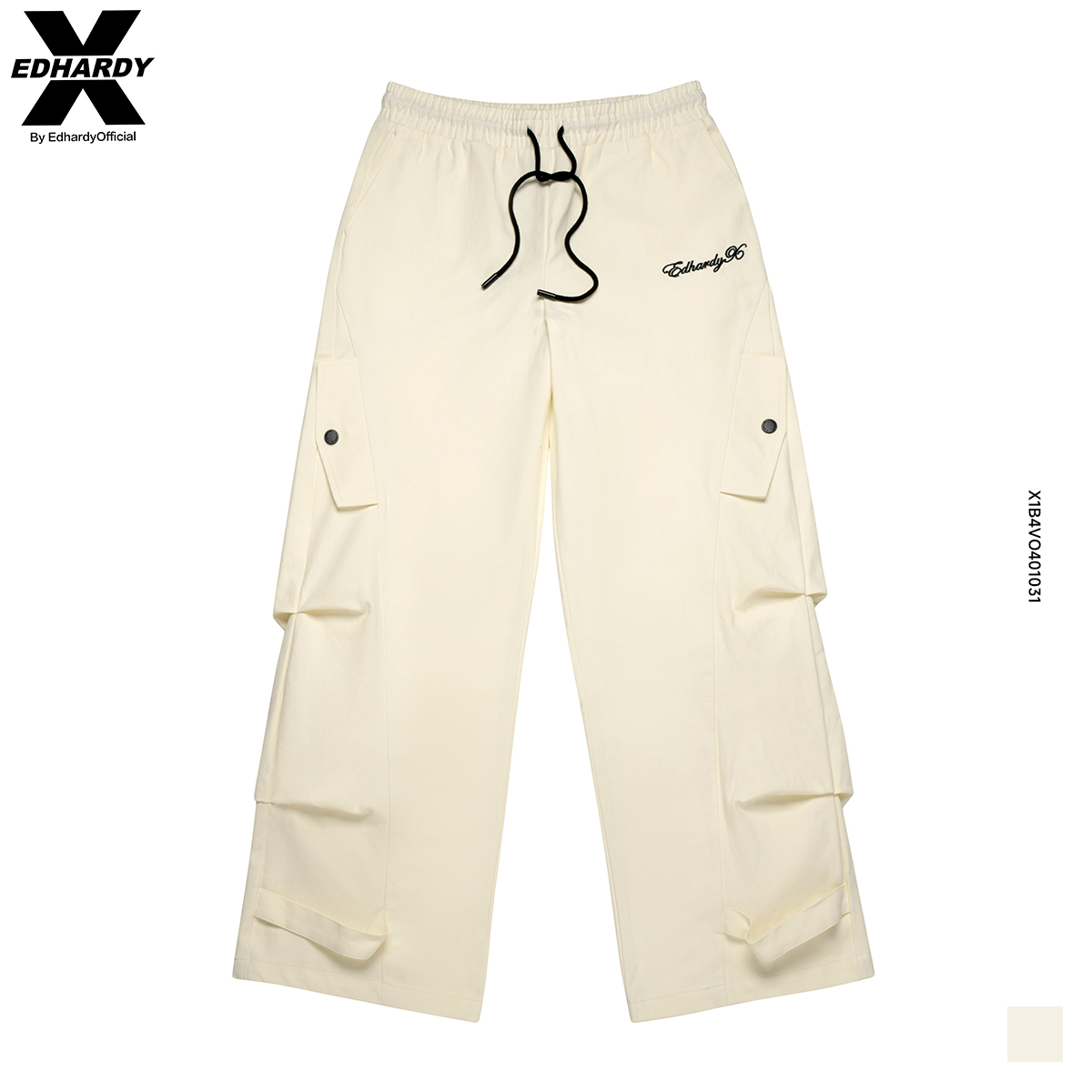 EDHARDY X潮牌刺绣褶皱系带直筒edx长裤春夏休闲时尚X1B4VO401031