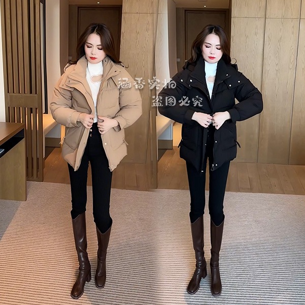 棉衣棉服外套女秋冬休闲洋气时尚百搭时尚加厚中长款棉袄  2359