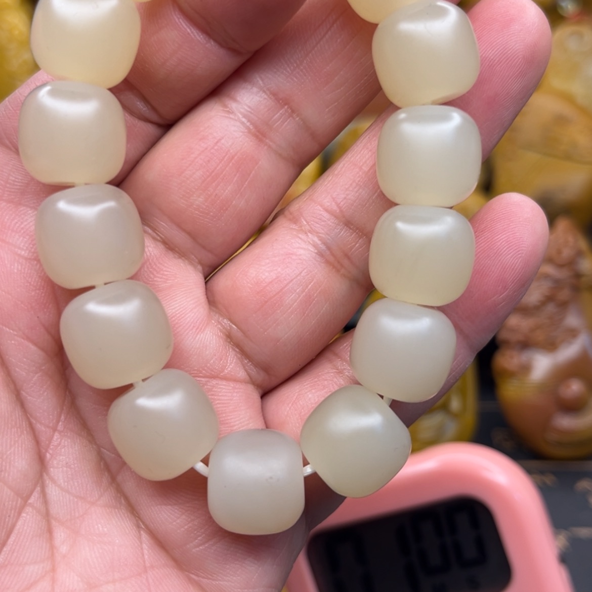 【闪购商品】石英质玉手链未镶嵌爱**爱