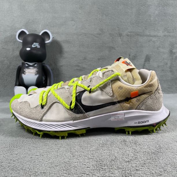 二手42.5码 Nike Air Zoom Terra 钉鞋 白绿 面污渍 无盒公价1989