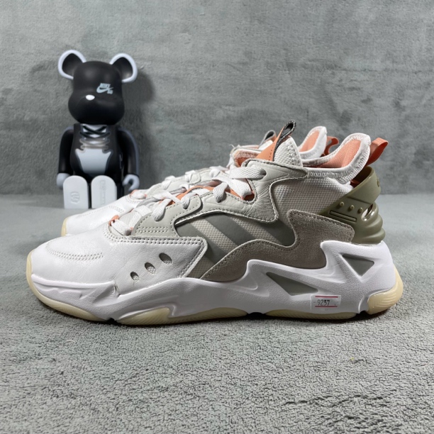 二手42.5码 adidas Neo Blazeon 休闲鞋 白灰 底发黄 无盒