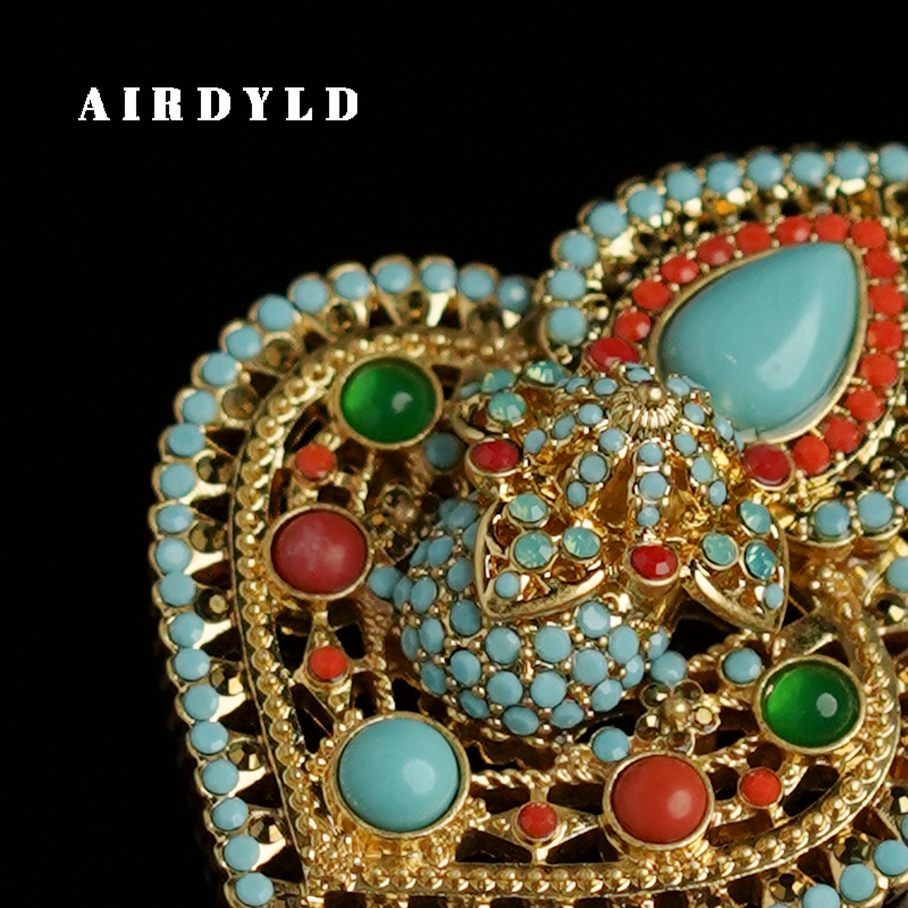 AirdyLD 黄铜项链 【塔莉亚】小众复古时尚彩色宫廷风手工项链