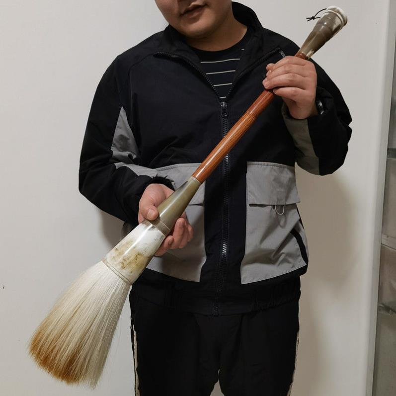 大毛笔羊毫特大号提斗笔抓笔舞台表演跳舞装饰影视道具广场地书笔