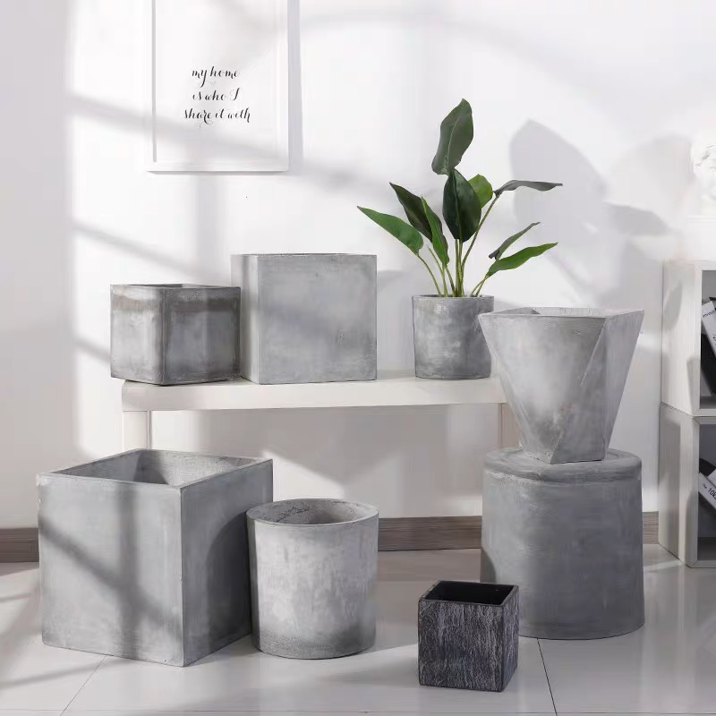 【寻找】盆器适用各种造型绿植大北欧花盆水泥盆树脂盆镁泥盆栽