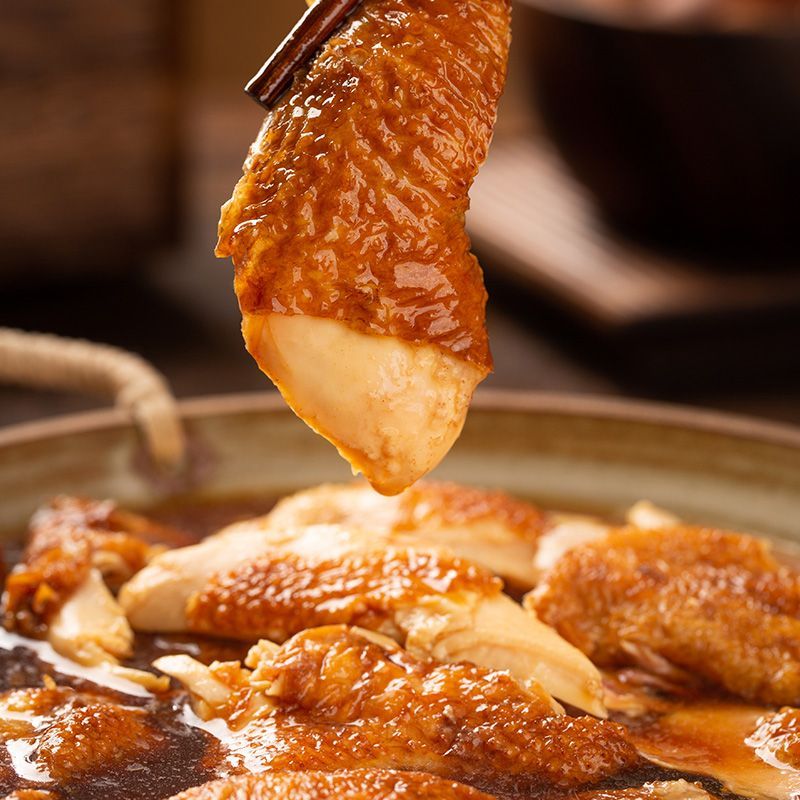 正宗德州五香扒鸡大烧鸡麻油鸡即食新鲜鸡肉零食天然传统软烂脱骨