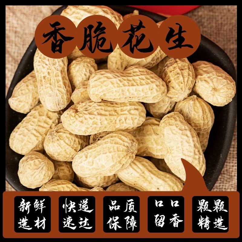 粤北连州农家水煮花生零食特产好吃品质
