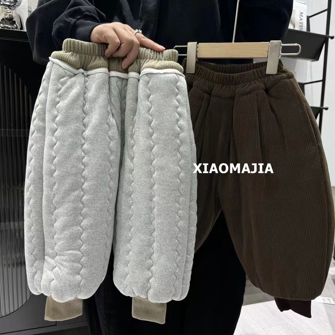 【小扬哥推荐】儿童三层加绒加厚棉裤冬季新款男女童宝宝韩版保暖