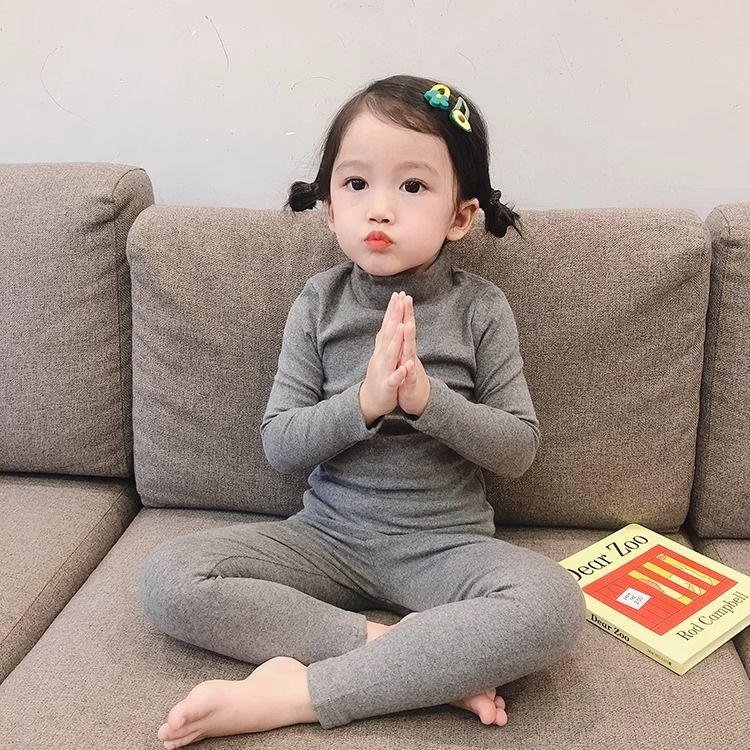【小扬哥推荐】德绒保暖内衣儿童中小童磨毛秋冬款女童内搭秋衣秋