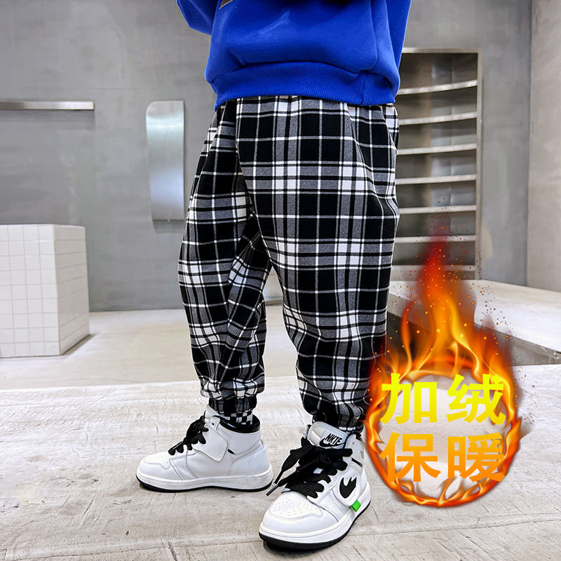 【冬季大促】男童秋冬加绒裤子新款中小童时尚保暖儿童潮流爆款百