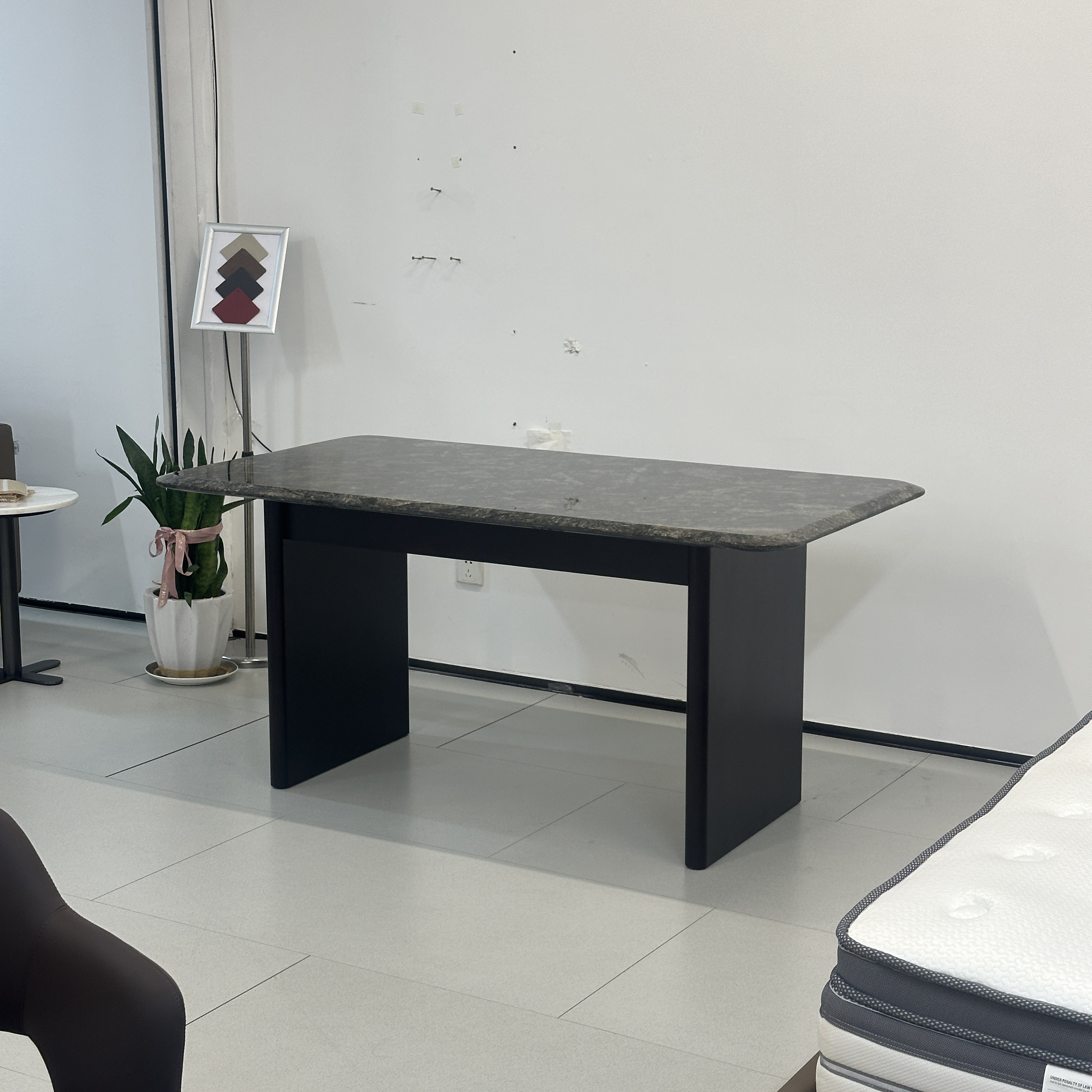 长风T-657天然大理石餐桌｜现代简约家用 长方形 大理石 高档饭桌