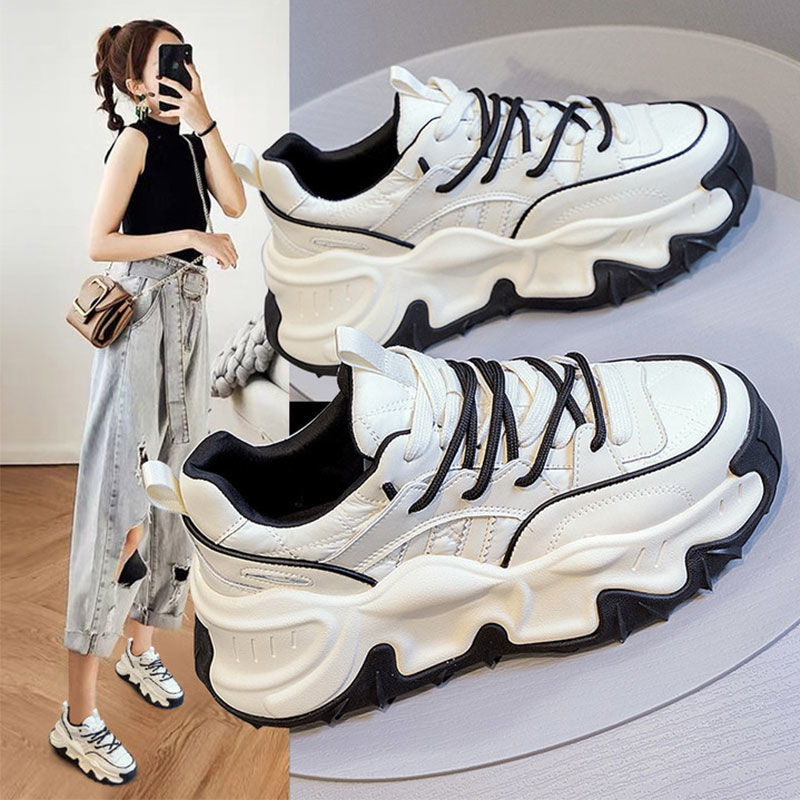 配裙子的小白鞋女2023新款秋季透气女鞋韩系鞋子百搭小众运动板鞋