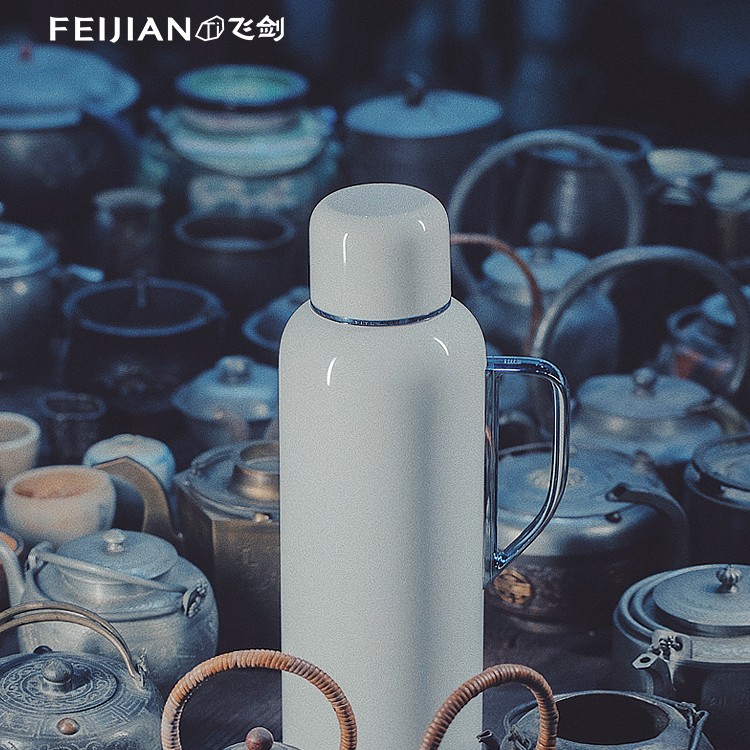 FEIJIAN/飞剑传家壶纯钛大容量中式家用保温壶热水壶焖茶壶暖瓶