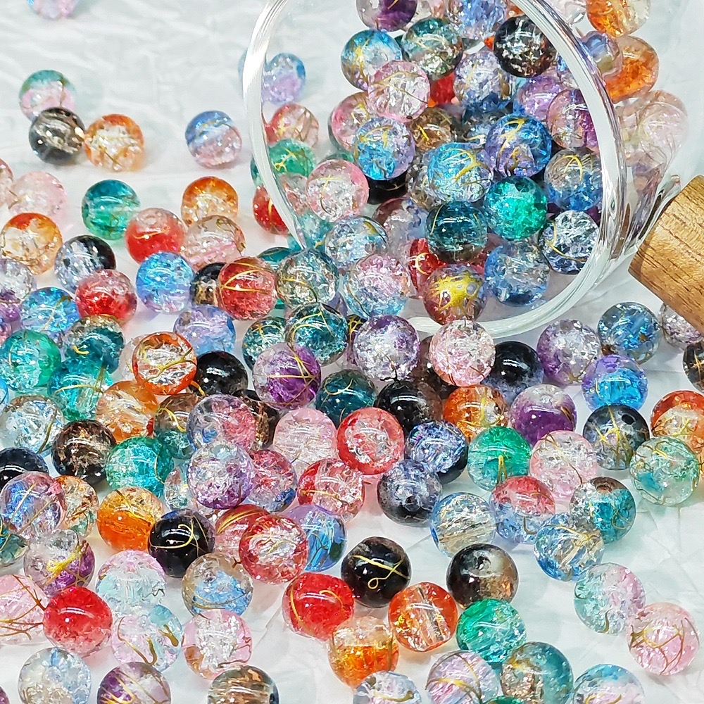 【大华饰品】编码101-200琉璃散珠diy手工串珠冰裂投珠时尚百搭珠珠