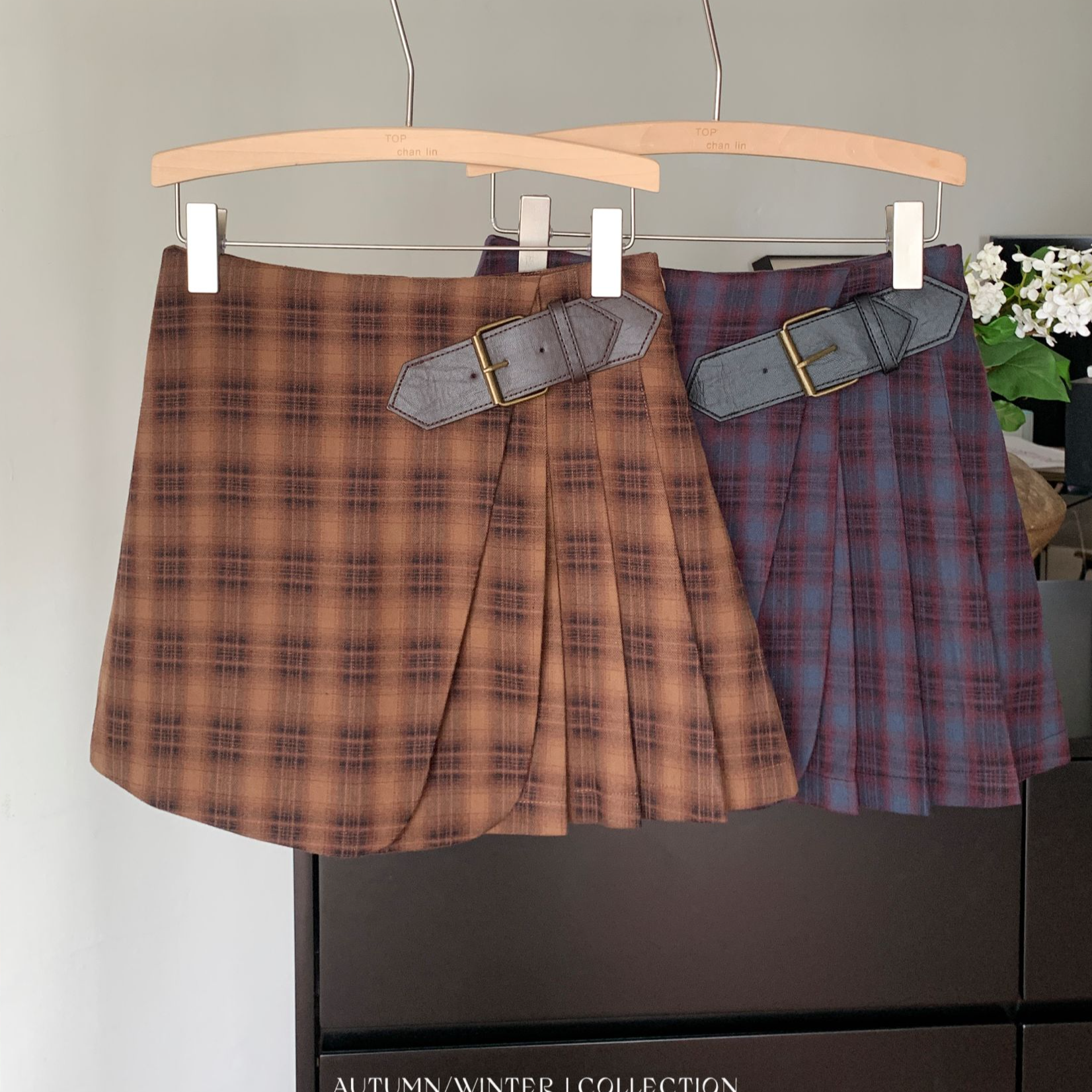 25096  格子半身裙