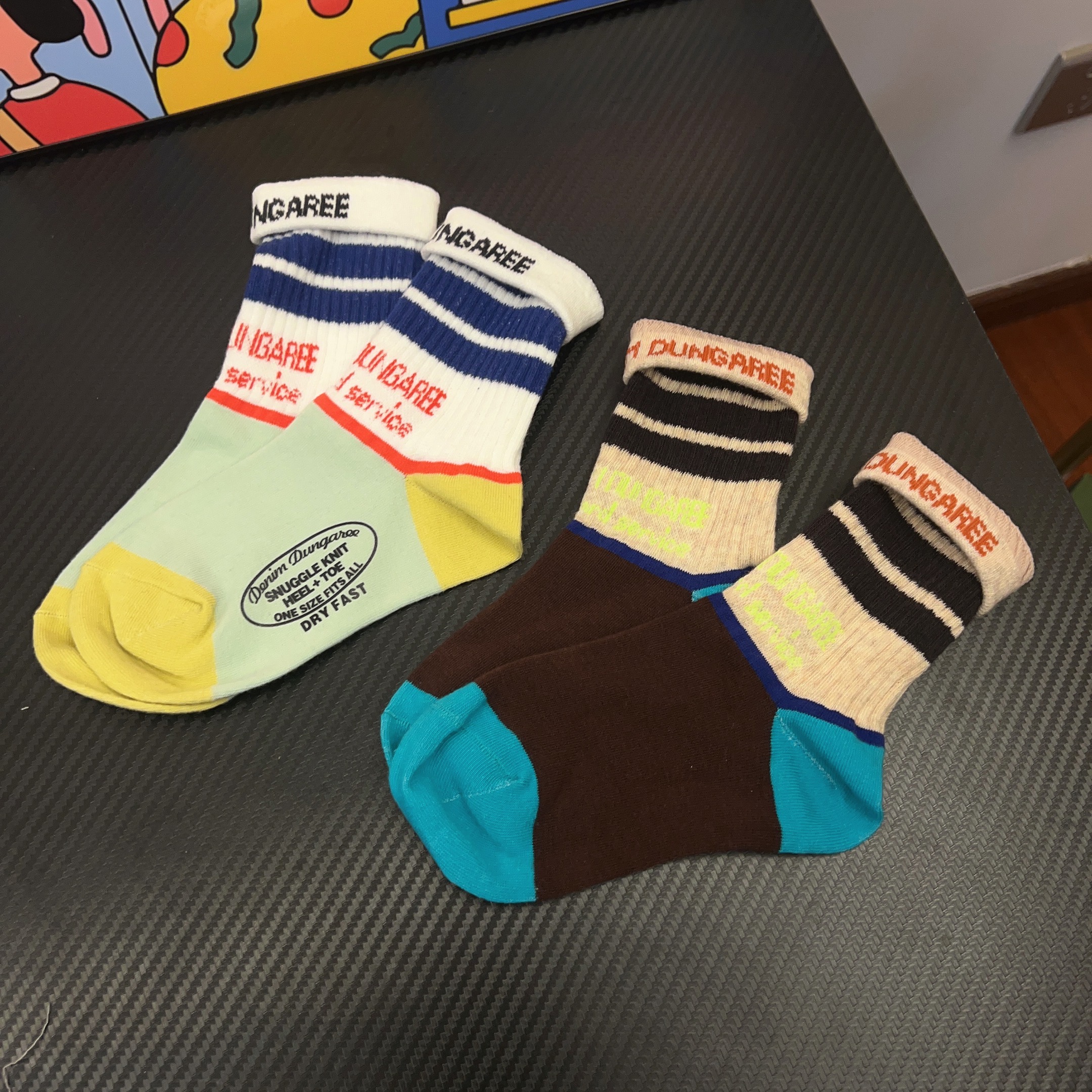 亲子儿童春夏百搭高筒糖果色袜子