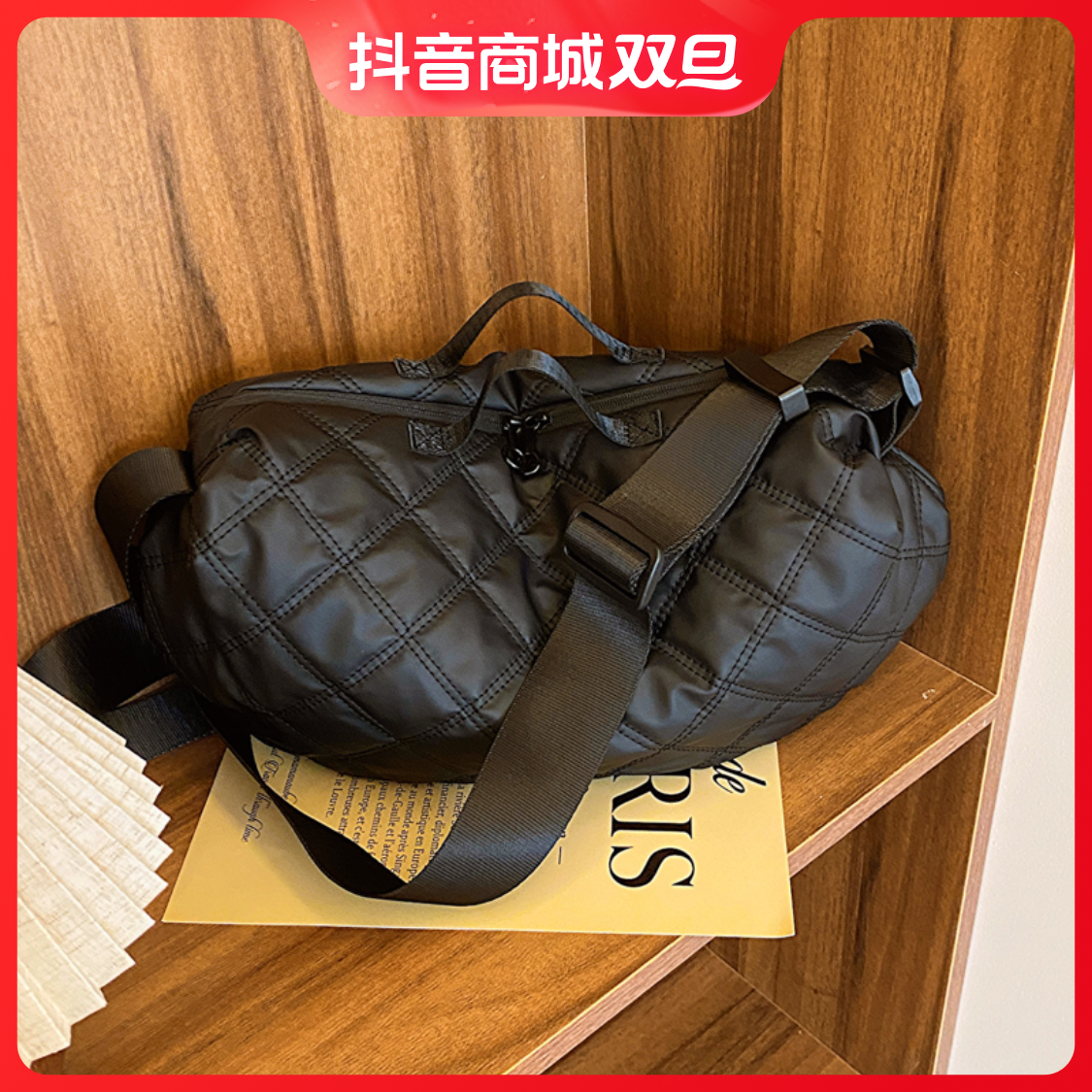 大容量包包女秋冬新款时尚菱格布包手提单肩包饺子百搭斜挎包女