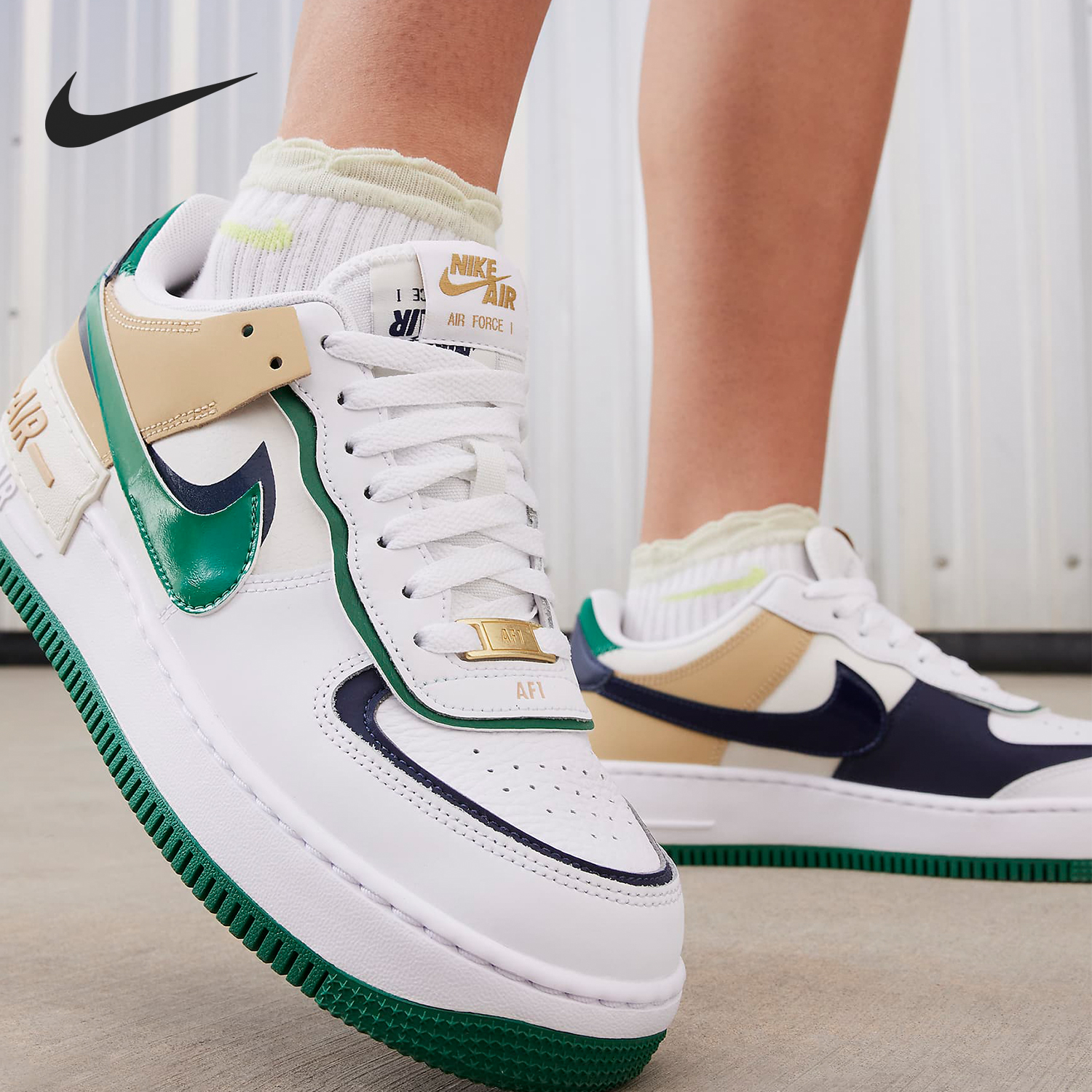 Nike/耐克正品AF1 Shadow女士厚底耐磨休闲运动鞋DZ1847-102
