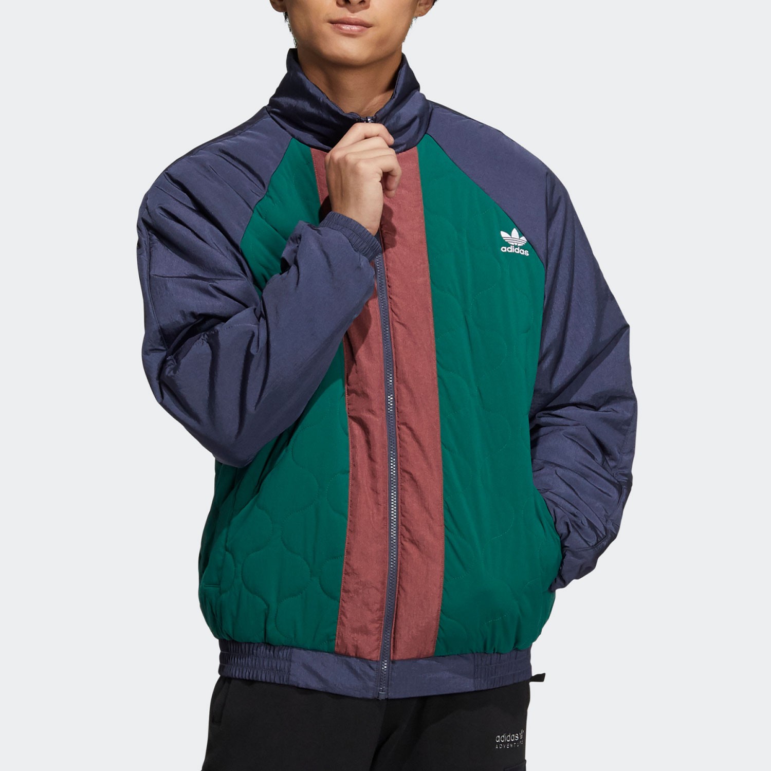 Adidas/阿迪达斯官方正品三叶草休闲男款时尚运动保暖棉服 HE6610