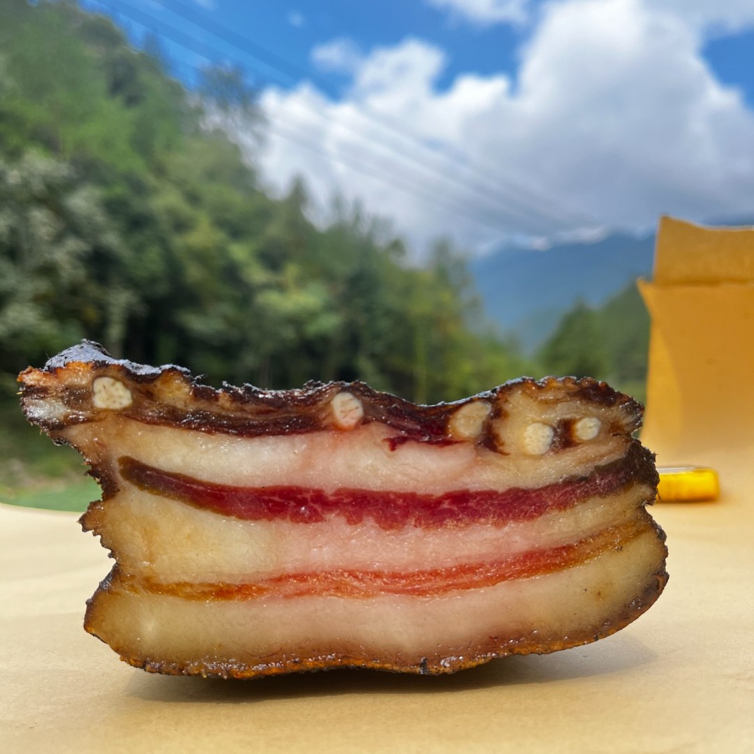 老百姓自家烟熏粮食土猪腊肉500G按实际称重