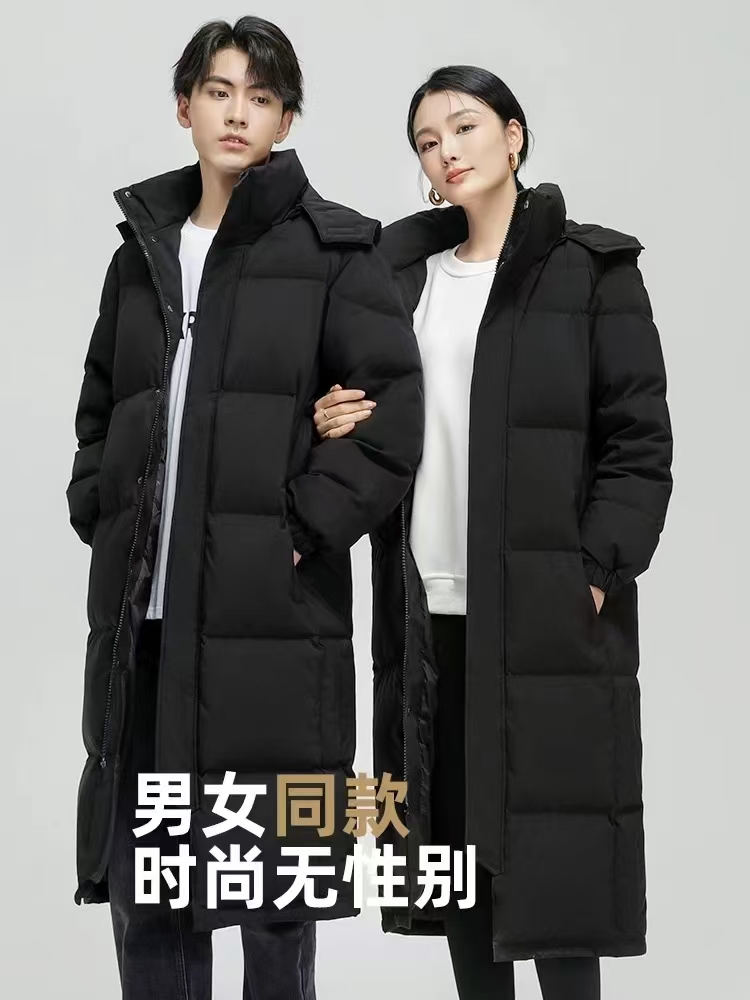 中戏棉衣长款过膝冬季新款韩版宽松加厚黑色艺考棉服学生冬季外套