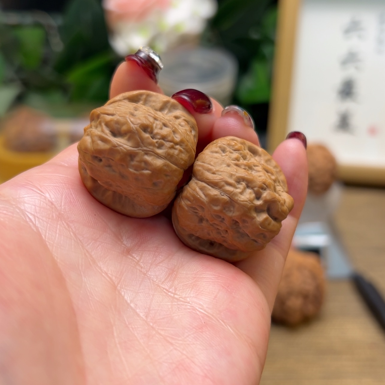 【闪购商品】文玩核桃把件?**峰30蛤蟆头小手撵