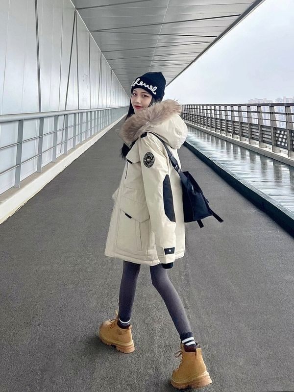 波司登2023年冬季新款工装羽绒羽绒棉服女高级设计感小众情侣派克