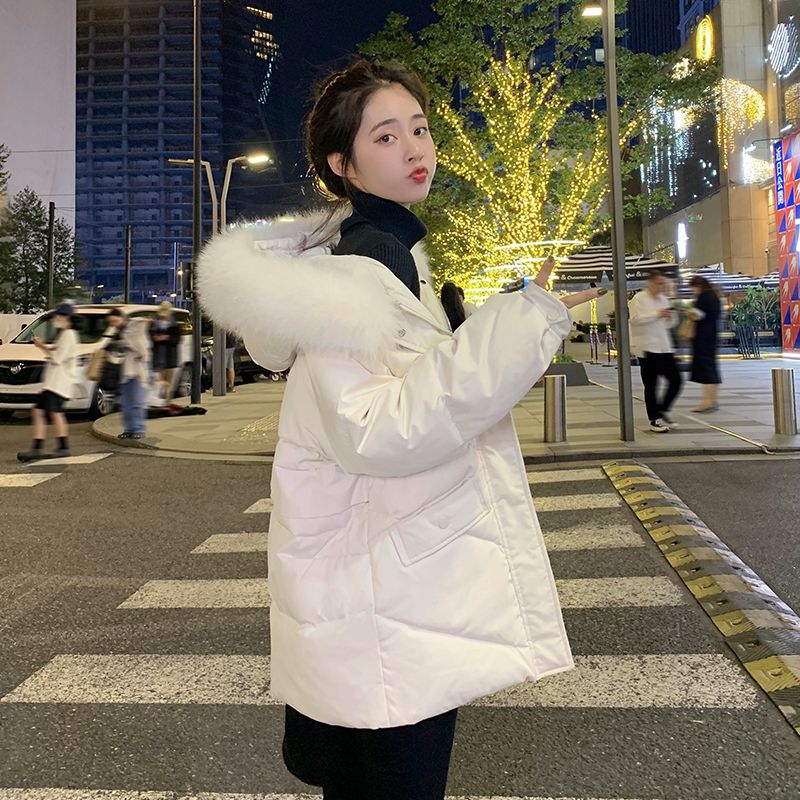 波司登高档羽绒服女2023新款短款小个子韩版宽松加厚白鸭绒冬装厚