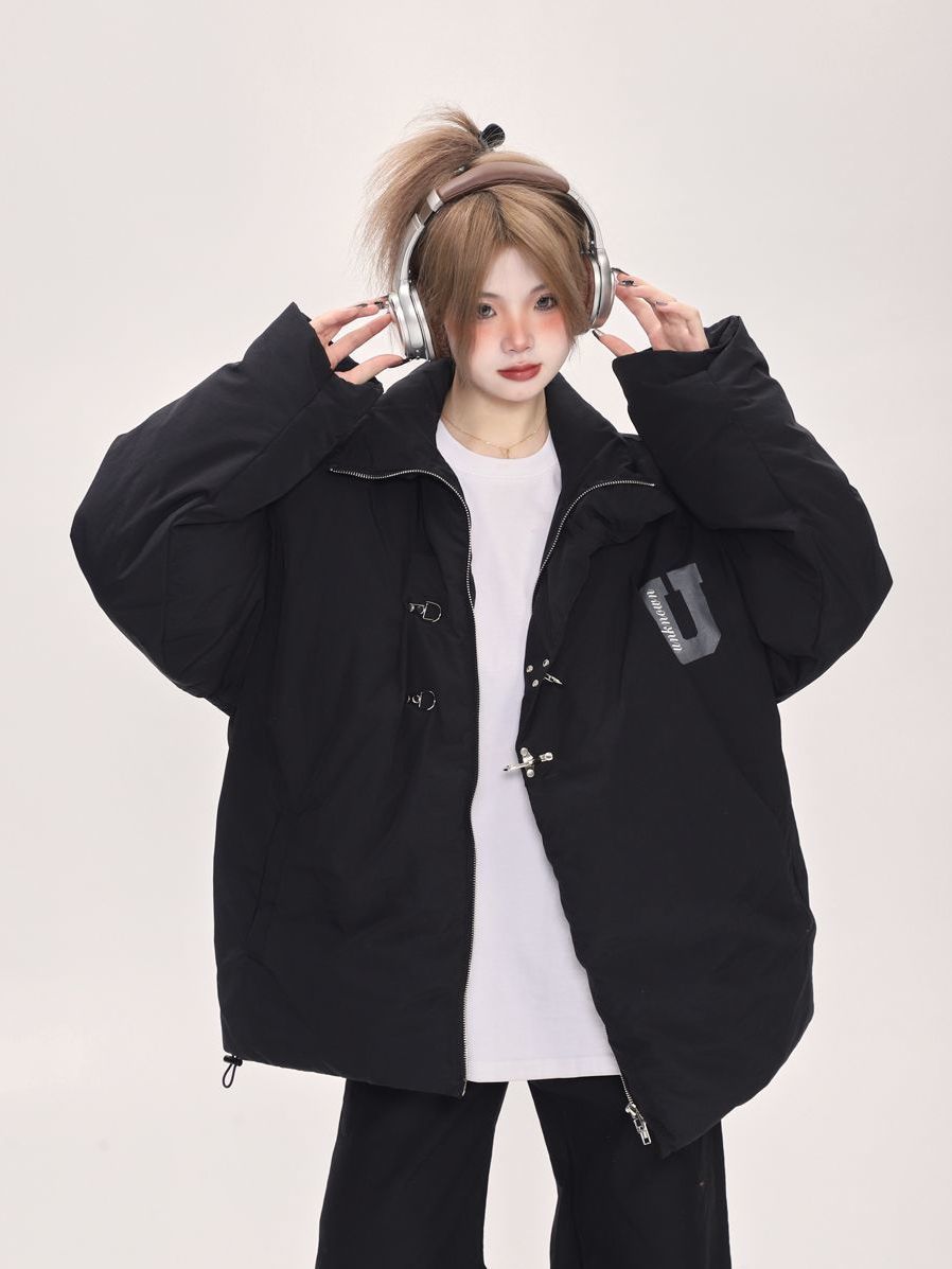 波司登国风中式盘扣冬季韩系穿搭羽绒棉服女2023新款棉袄面包服外