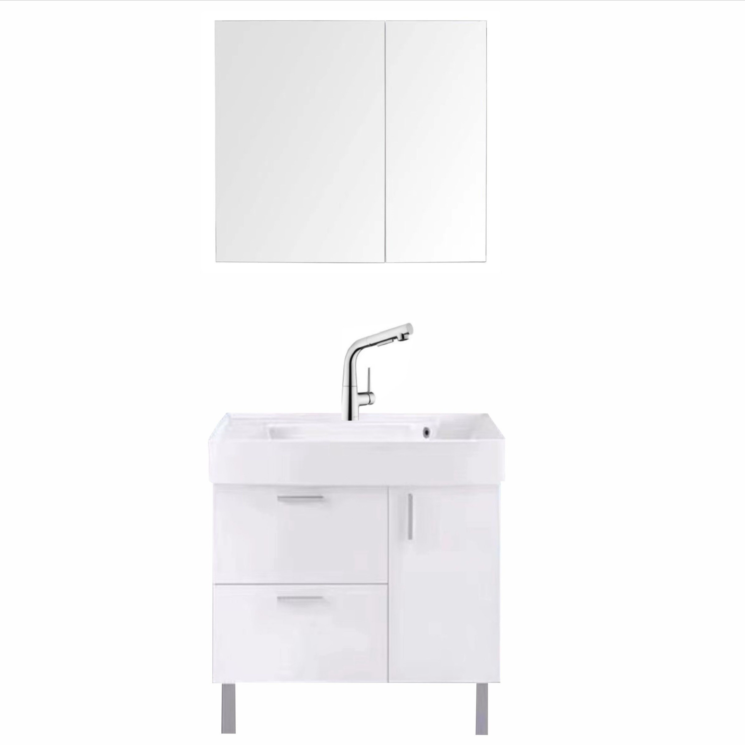 MOEN/摩恩简约浴室柜套装拉普兰A5 800+奥斯汀800+抽拉龙头89125