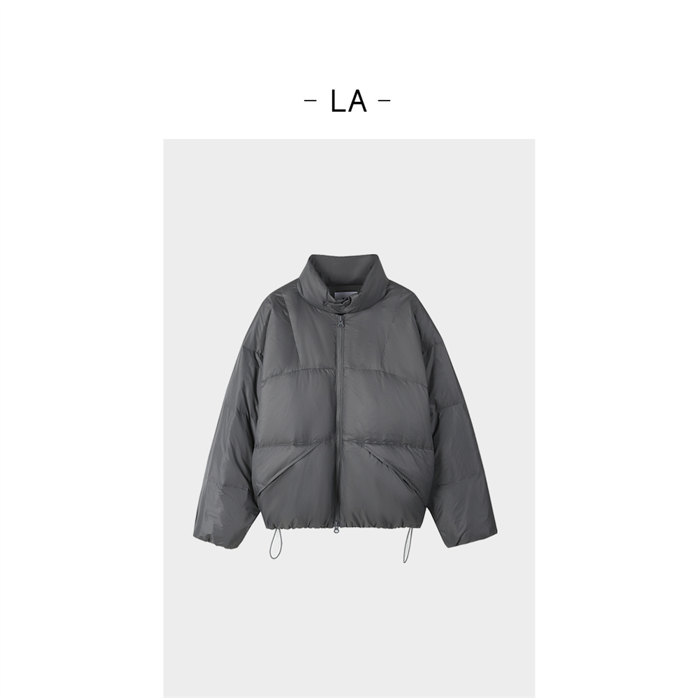 LA 灰色立领廓形 面包 羽绒外套 26853