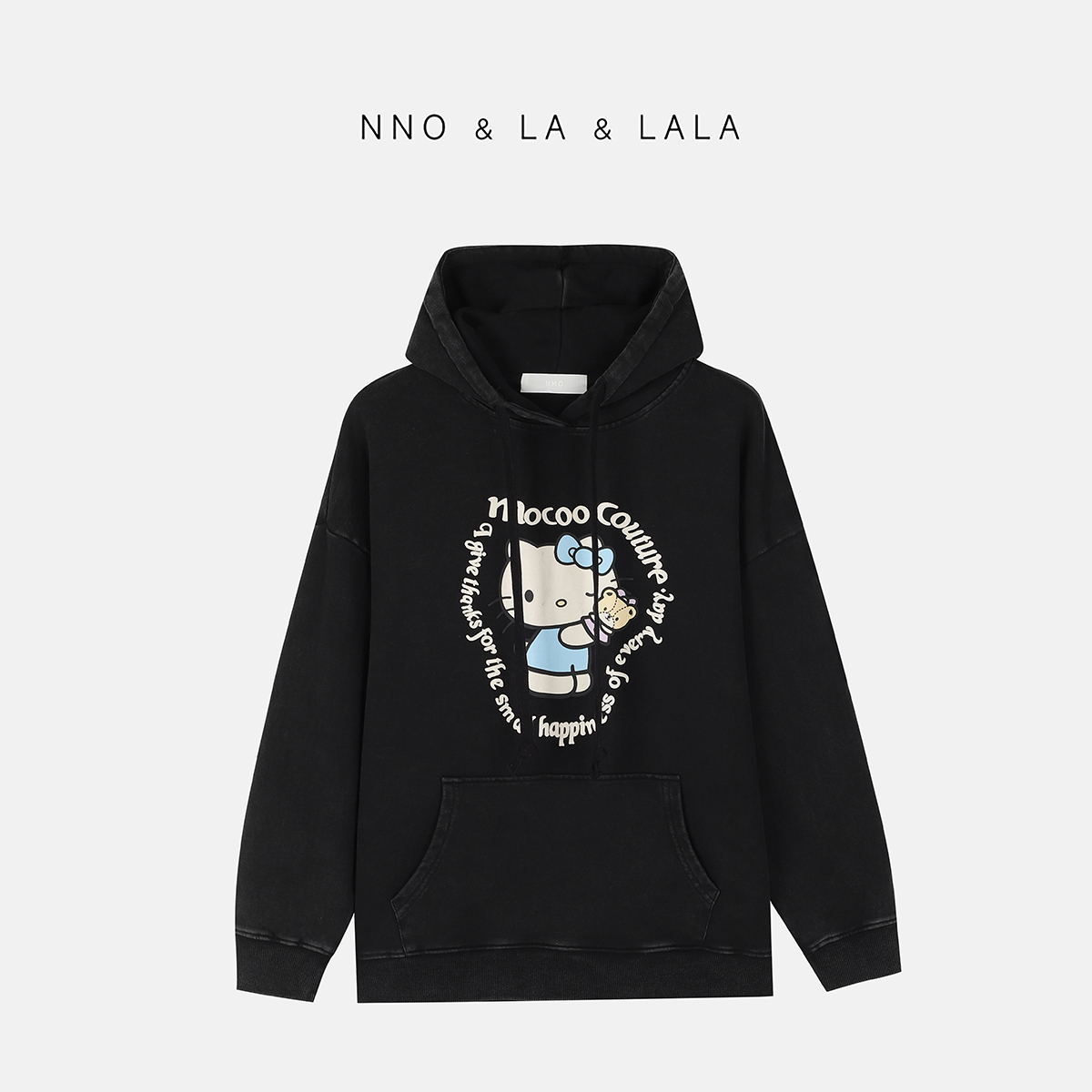 LA 重工 水洗做旧 卡通印花套头卫衣 25738