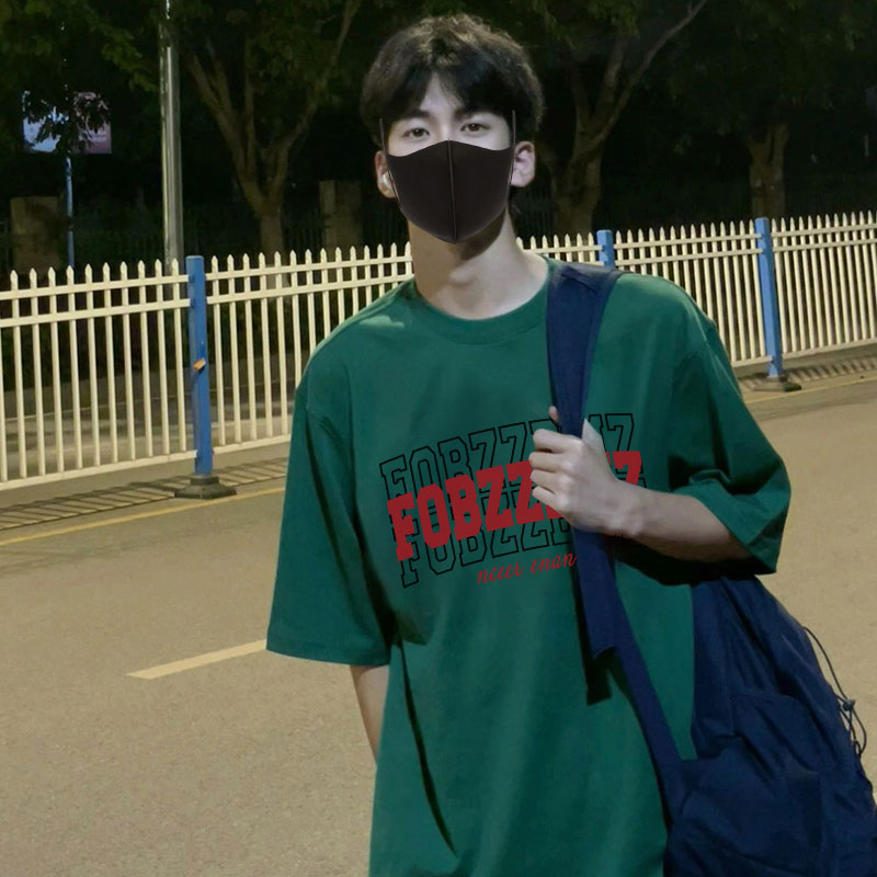 【100%纯棉】美式潮牌短袖T恤宽松百搭男生休闲圆领夏季ins上衣潮流