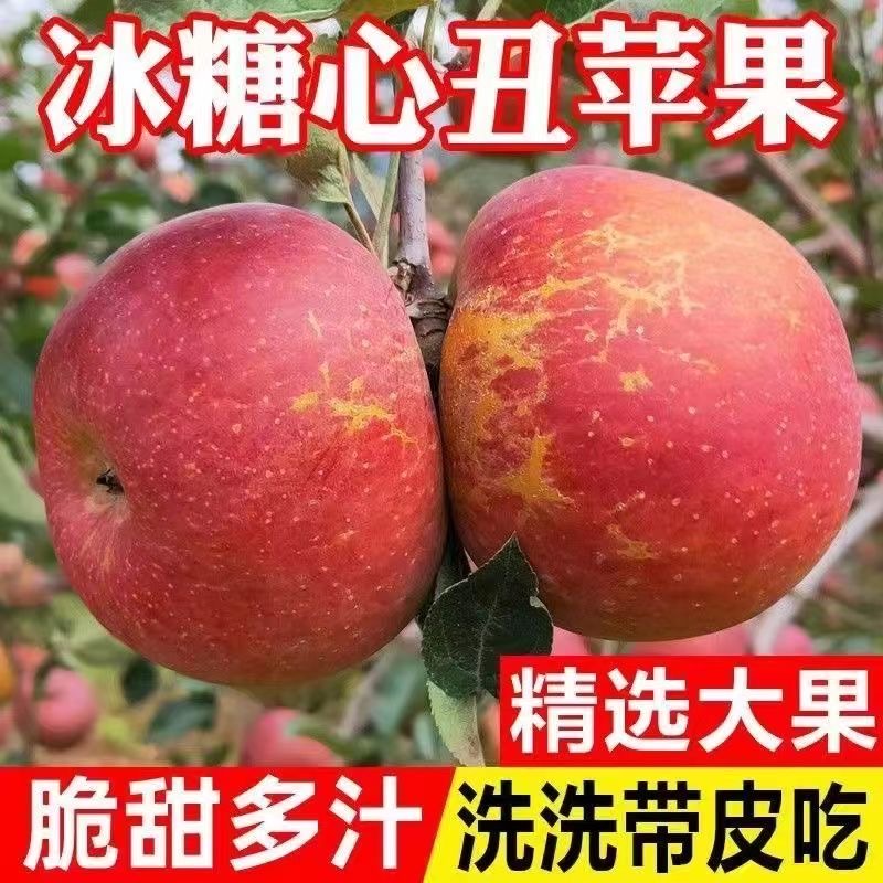 冰糖心丑苹果冰糖心苹果水果新鲜脆甜红富士当季整箱包邮营养