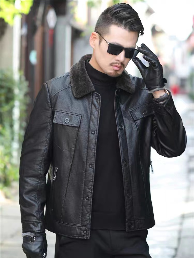 男士秋冬男款加绒加厚大码休闲时尚外套（Z001-200)