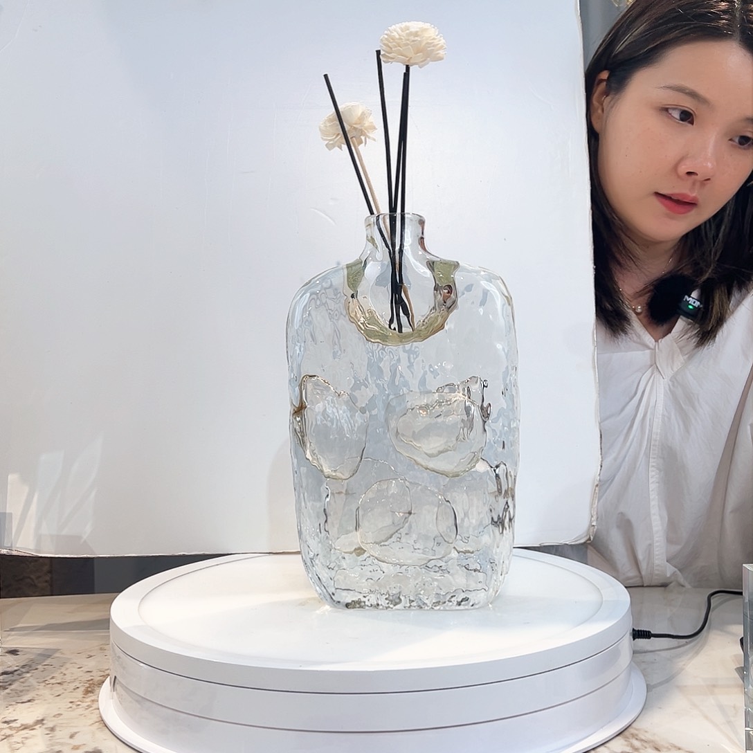 茶盏琉璃水晶花瓶