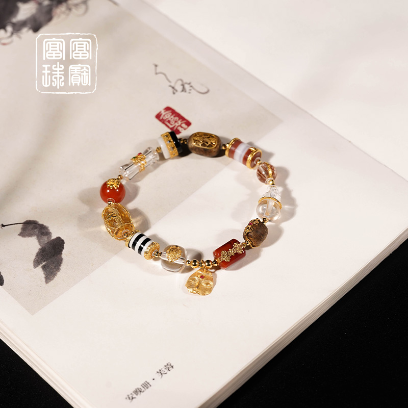 【匠心】白水晶 水晶18k金气质手串 （天然珠宝多样性发）