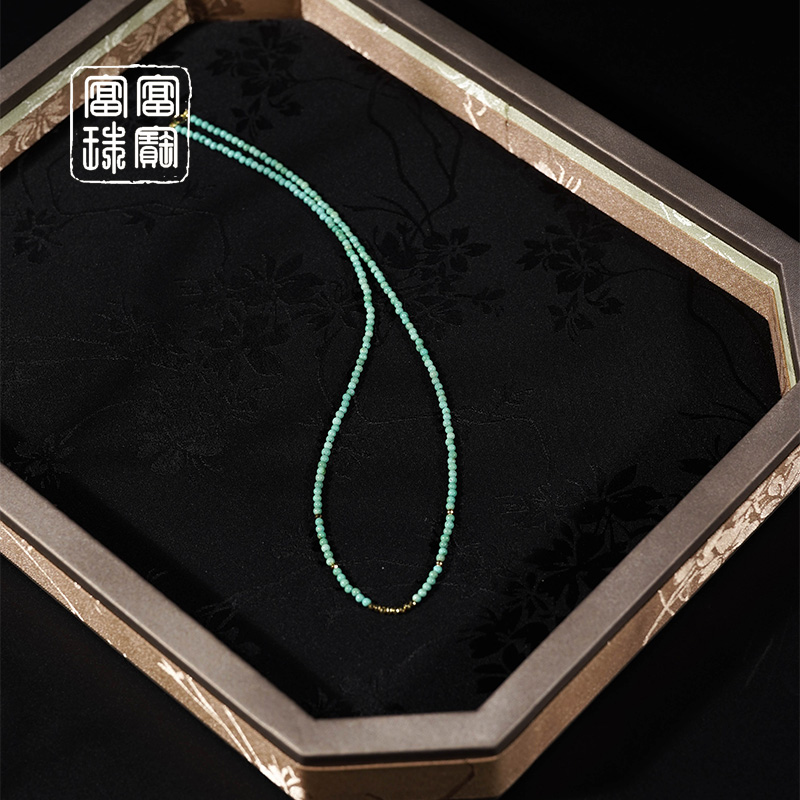 【音淮】富富珠宝 绿松石18k金百搭项链（天然珠宝多样性发）