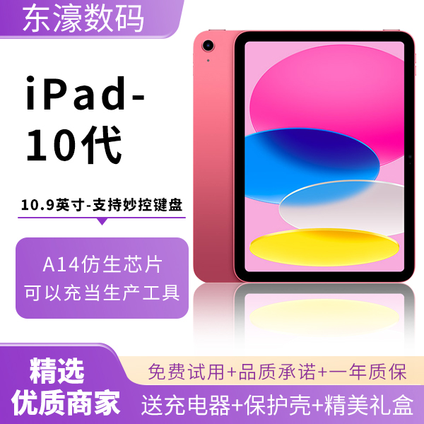 95新 Apple/苹果 iPad10代平板电脑游戏办公机大学生2023WiFi版