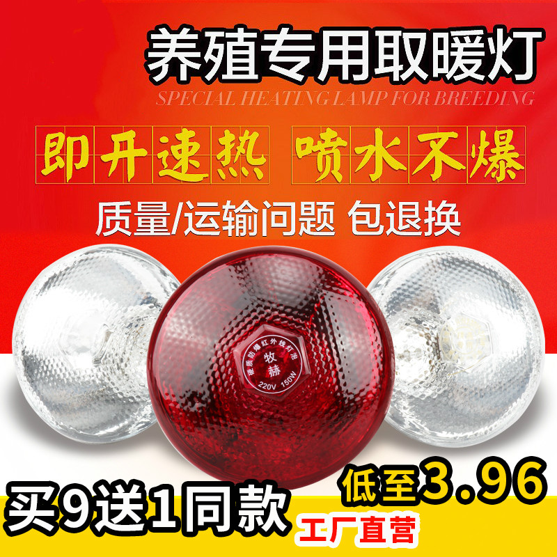 保温灯养殖取暖防爆节能猪用红外线畜牧小鸡仔猪加热烤灯保暖灯泡