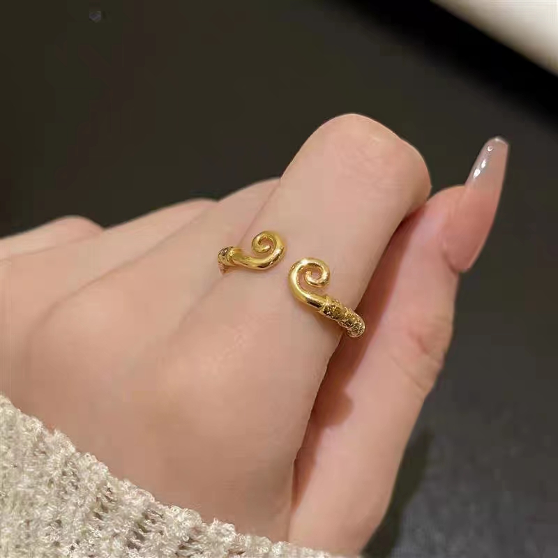 土拉兔 铜合金戒指 素圈戒指孙悟空爱你一万年紧箍咒金箍棒对戒