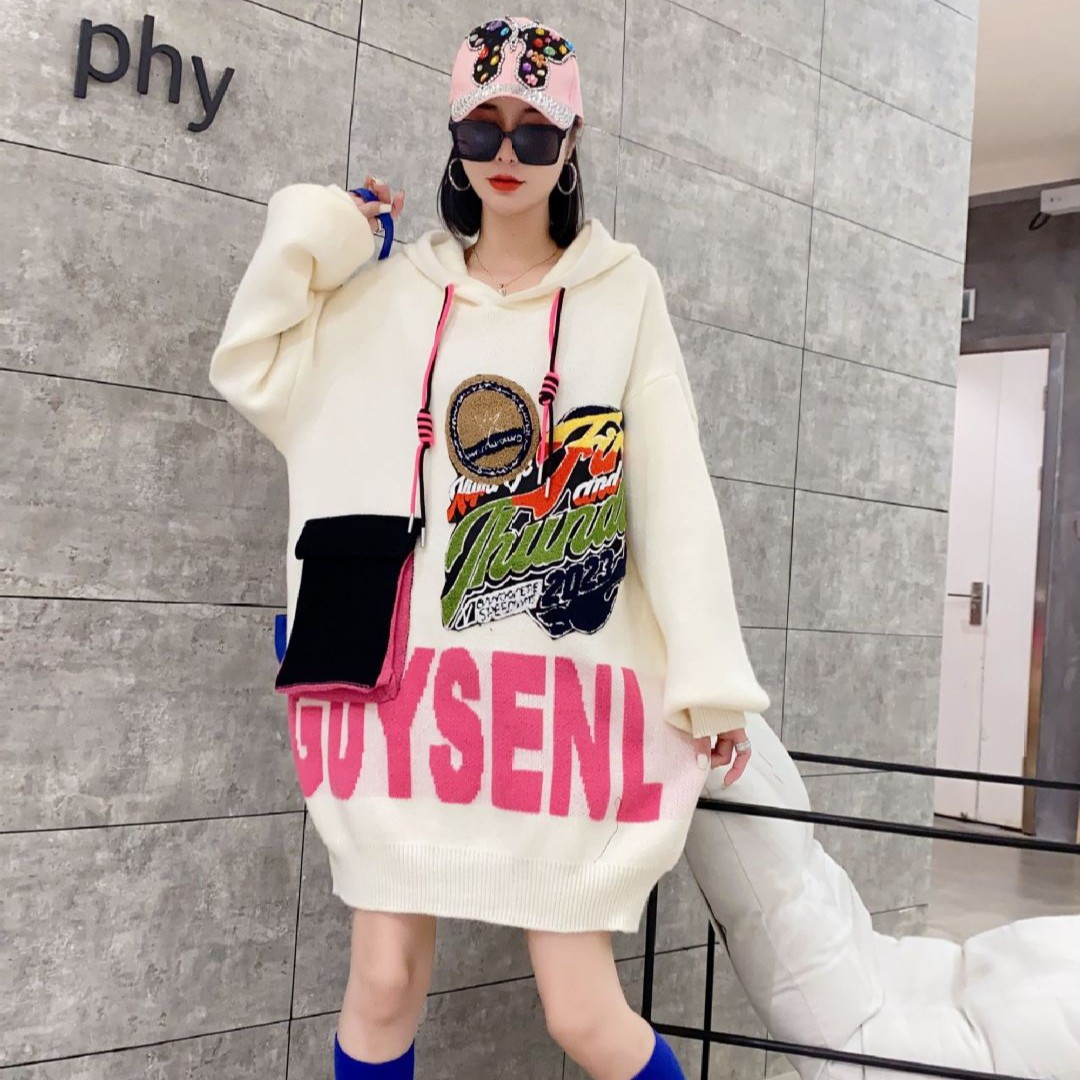 【小个子分享】慵懒风红加绒毛衣带帽针织衫慵懒上衣红毛衣软糯