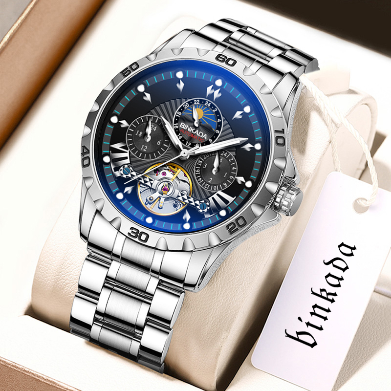 宾卡达（binkada）时尚潮流百搭男士全自动机械腕表【zs】