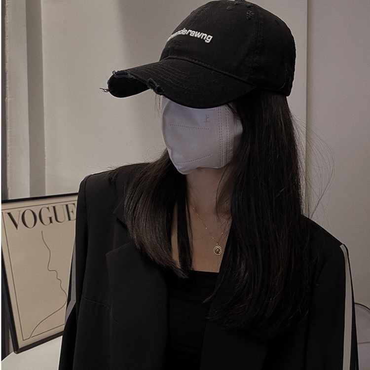 字母帽子2024新品英文字母太阳帽遮脸防晒帽户外运动女潮帽子