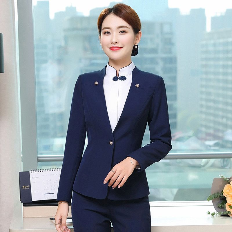 职业西装套装女正装时尚气质酒店工作服珠宝店美容师足疗技师制服