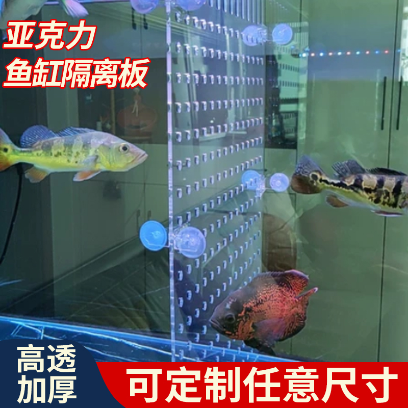 鱼缸隔离板定制亚克力微孔网格斗鱼苗安装分离隔断挡板盖板水族箱