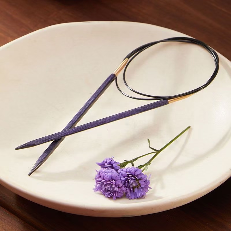 knitpro紫色立方体40/60/80/100cm环针织毛衣针织袖子领口针