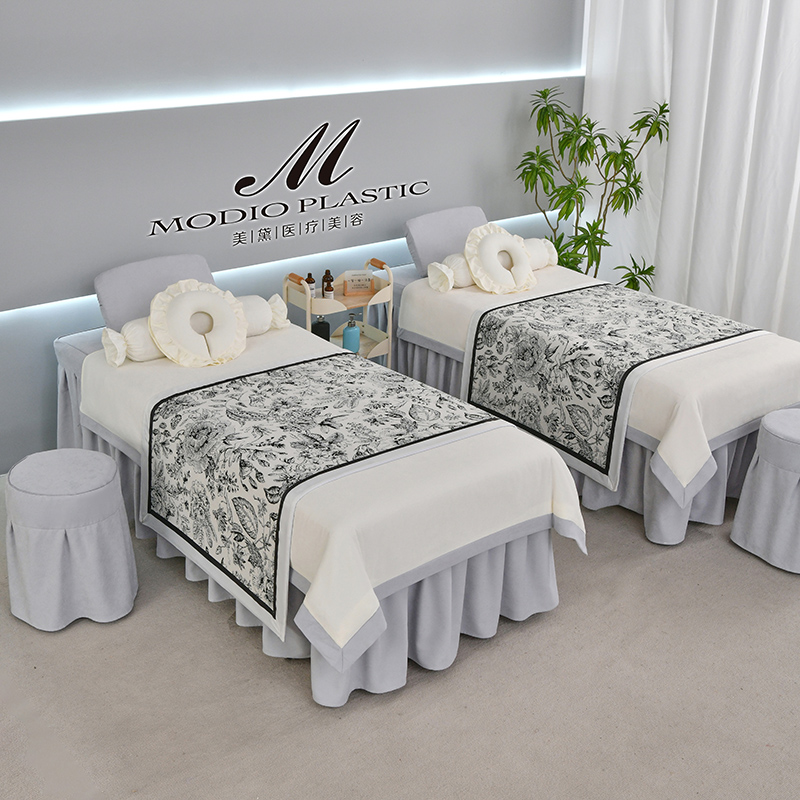美容床罩四件套四季通用美容院美体减肥按摩理疗美容院床罩四件套
