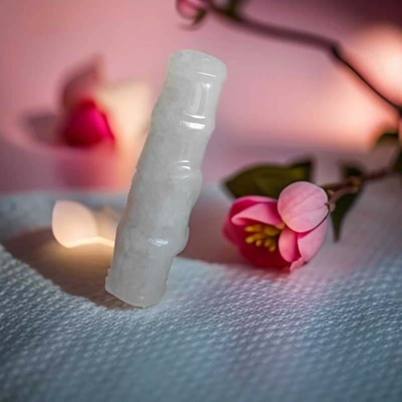 天然翡翠A货，翡翠竹节